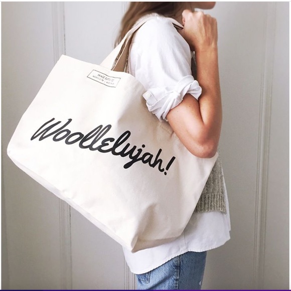 Fringe Supply Woolelujah Oversized Knitting Tote Project Bag - Picture 4 of 6